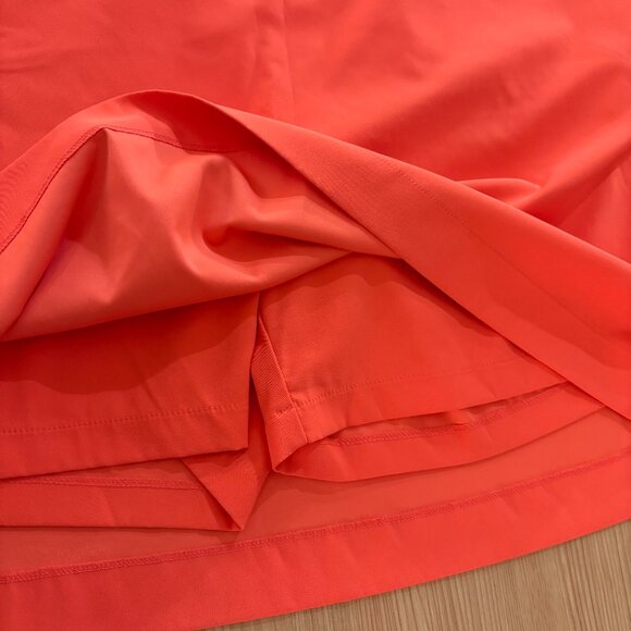 Nike Golf Skort 14 Coral Orange Dri-Fit Polyester Blend Pockets Undershorts - Picture 2 of 3